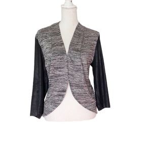 Express Black Gray Open Front Cardigan Size Large